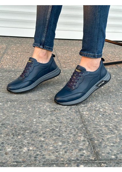 Deri Rahat Ortopedik Erkek Günlük Kışlık Kaymaz Taban Sneaker Ayakkabı 40-44