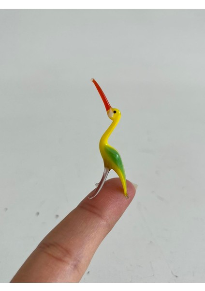 El Yapımı Mini Murano Cam Flamingo Biblo A140-01