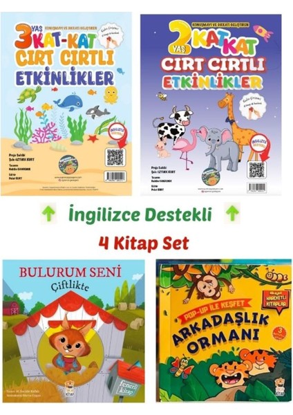 Sincap Kitap Çiftlik, Ingilizce Destekli- 2-3 Yaş Cırt Cırtlı Etkinlikler-4 Kitap