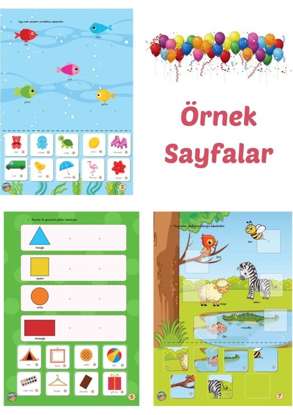 3 Kitap, Ingilizce Destekli- 2-3 Yaş Kat Kat Cırt Cırtlı Etkinlikler, Iş Kültür Diş Fırçalama