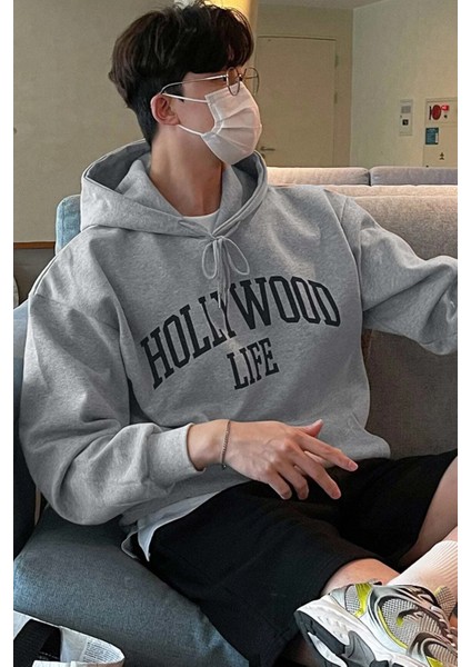 Only Trendwear Erkek Hoolywood Life Baskılı Oversize Sweatshirt fiyatları