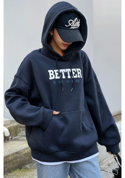 Only Trendwear Better Baskılı Oversize Sweatshirt
