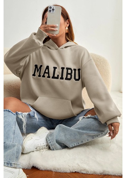 Only Trendwear  Malıbu Baskılı Oversize Sweatshirt