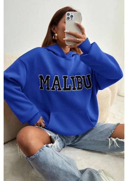 Only Trendwear Unisex Malıbu Baskılı Oversize Sweatshirt