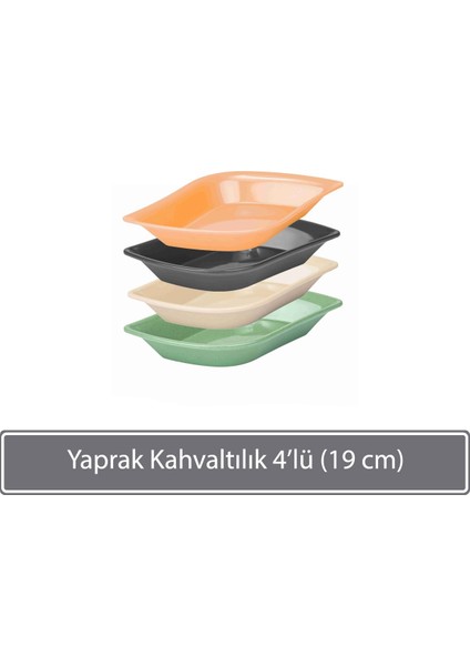 Yaprak Kahvaltılık & Çerezlik 4 Lü (19 Cm)