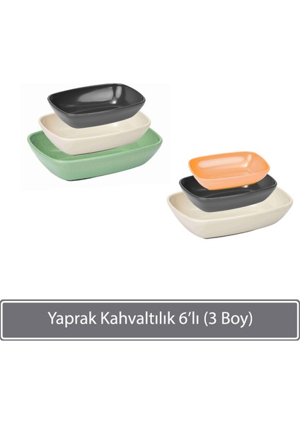 Kare Kahvaltılık & Çerezlik 6 Lı (3 Boy)