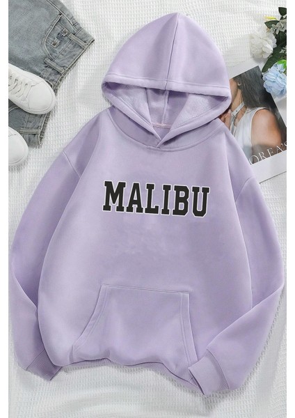 Only Trendwear  Malıbu Baskılı Oversize Sweatshirt