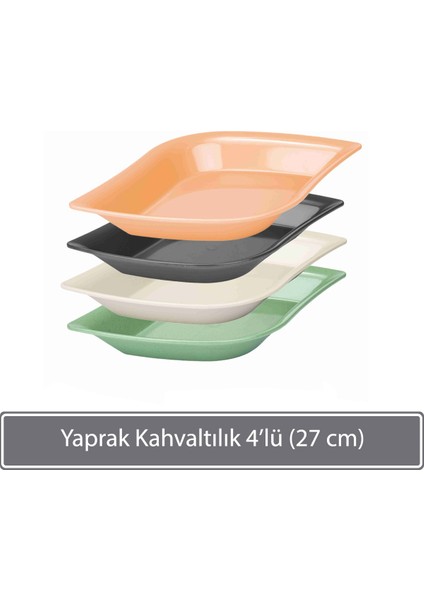 Yaprak Kahvaltılık & Çerezlik 4 Lü (27 Cm)