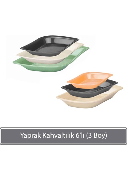 Yaprak Kahvaltılık & Çerezlik 6 Lı (3 Boy)