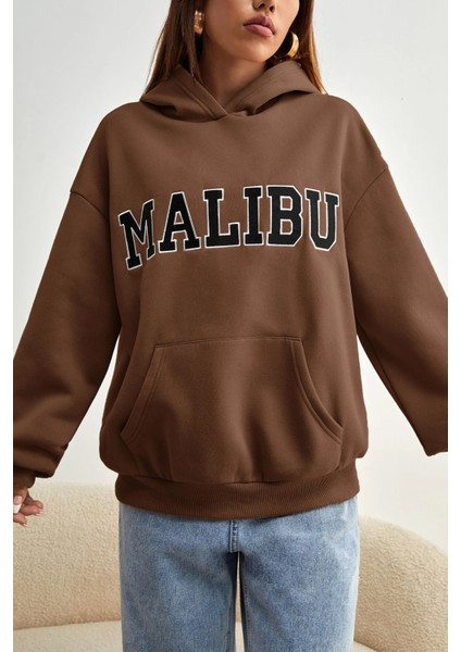 Only Trendwear  Malıbu Baskılı Oversize Sweatshirt