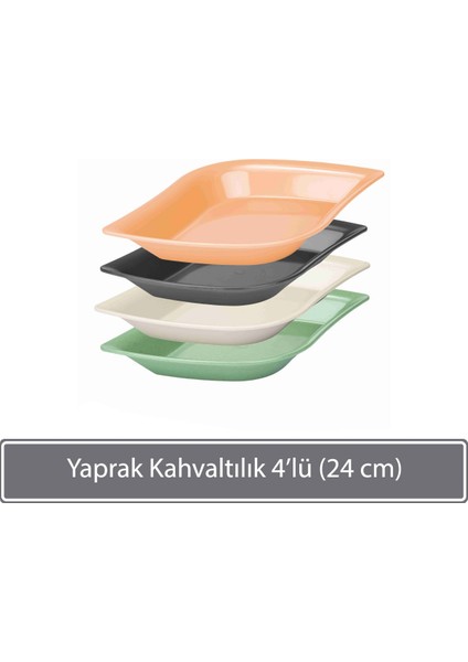 Yaprak Kahvaltılık & Çerezlik 4 Lü (24 Cm)