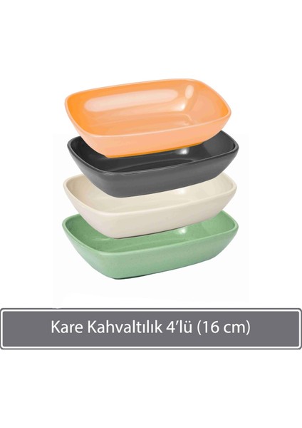 Yaprak Kahvaltılık & Çerezlik 4 Lü (16 Cm)