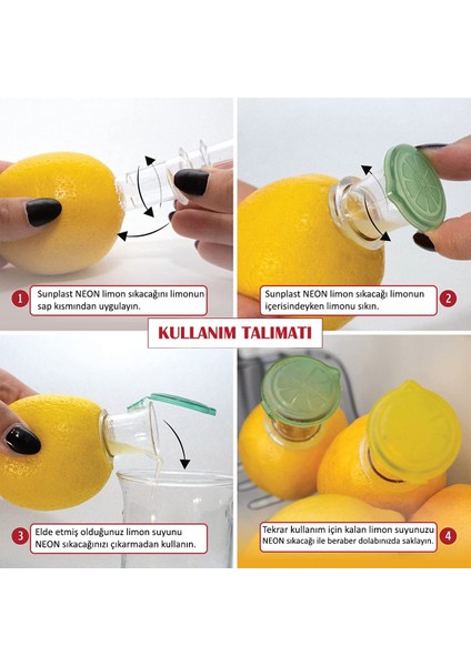 Smart Neon Limon Sıkacağı - 2 Adet