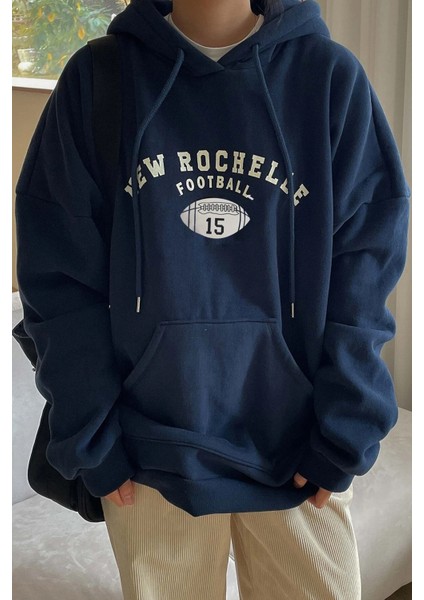 Only Trendwear Unisex Football Baskılı Oversize Sweatshirt modelleri