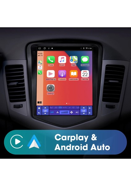 Chevrolet Cruze Tesla Ekran Android Multimedya IPS Ekran 4gb Ram -64GB Hafıza Carplay Kamera Hediye modelleri