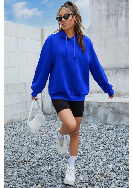 Blues Butterfly Baskılı Oversize Sweatshirt