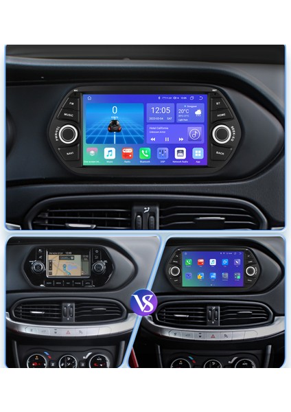 Fiat Egea Android Multimedya 2GB-32GB Carplay 7 Inc Hd 2.5d IPS Ekran Kamera Hediyeli