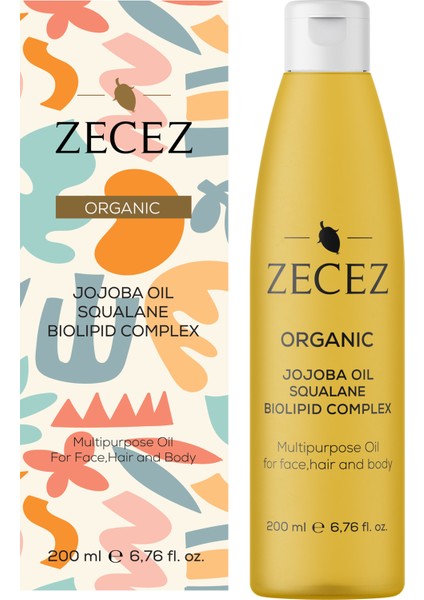 Organik Jojoba Yağı Squalane Biyolipit Kompleks 200ML