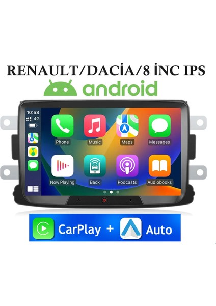 Renault Dacia Duster Symbol Sandero Uyumlu Android Multimedya 2/32GB Carplayli Hd IPS Ekran