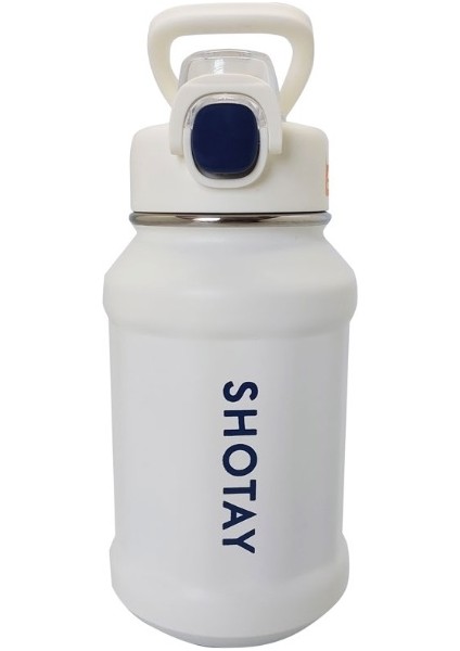 ST 8238 Çelik Pipetli Matara 720 ml Beyaz