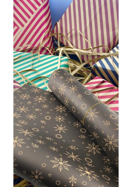 Kraft Kağıt Ambalaj Kağıdı Kraft Kutu Yılbaşı Çeyiz Paketleme Kağıdı 70X100 (10 Adet) indirimleri