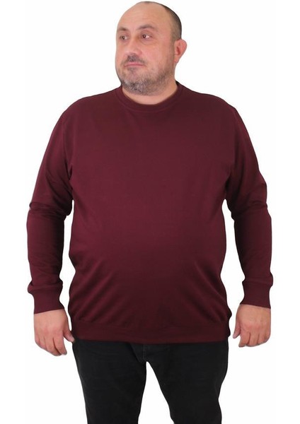 Büyük Beden Sıfır Yaka Classic Sweat 23216 Murdum