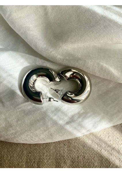Bubble Cut Yarım Halka Küpe