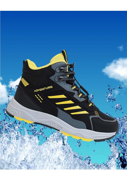 1783 Anatomik Tabanlı Lastik Bağcıklı Çocuk Trekking Spor Bot - NKT01783-SIYAH-33