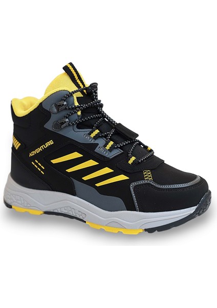 1783 Anatomik Tabanlı Lastik Bağcıklı Çocuk Trekking Spor Bot - NKT01783-SIYAH-33