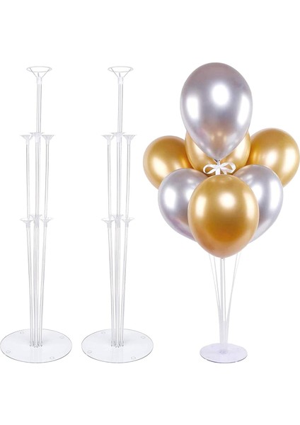 Balon Standı 7 Li Doğum Günü Parti Düğün Nişan Özel Gün Dekorasyon Balon Süslemeleri modelleri
