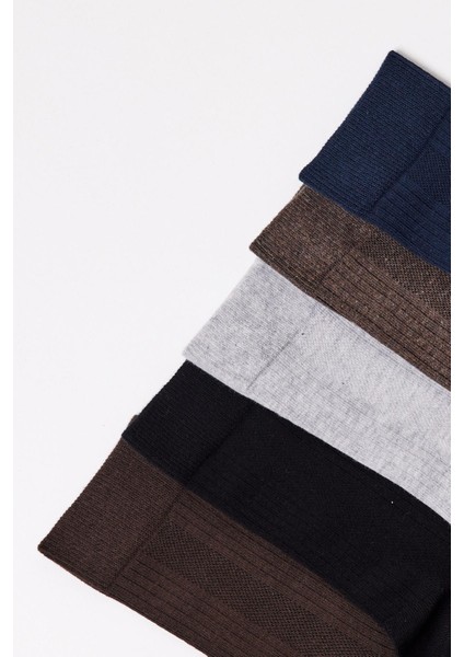 5'li Paket Erkek Soket Çorap Çok Renkli