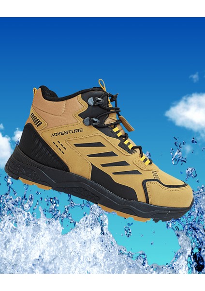 1783 Anatomik Tabanlı Lastik Bağcıklı Çocuk Trekking Spor Bot - NKT01783-SARI-31