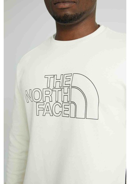 The North Face Graphıcs Ekru Regular Fit Bisiklet Yaka Sweatshırt