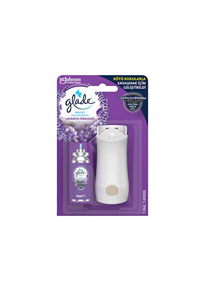 ( 5 Adet ) Glade Banyo Hava Tazeleyici Cihaz ve Yedek Lavanta Ferahlığı 10 ml