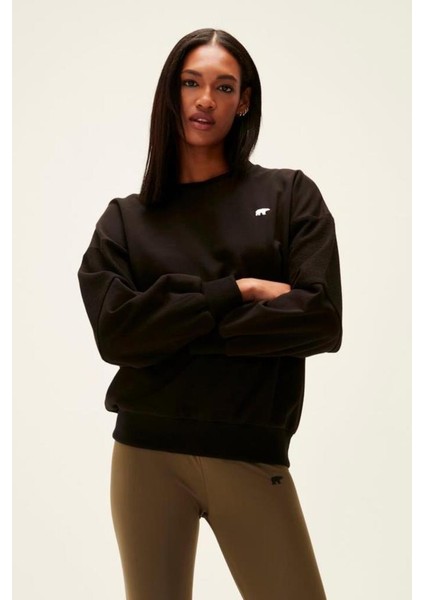 Kadın Sweatshirt Basic Crewneck Kadın Sweatshirt 23.04.12.001-SIYAH fiyatları