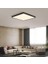 Sarı Işık 30X30 cm Büyük Boy 24W Siyah Kasa LED Panel Avize Armatür Salon Banyo Balkon Tuvalet ve Wc Lambası 2