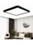 Sarı Işık 30X30 cm Büyük Boy 24W Siyah Kasa LED Panel Avize Armatür Salon Banyo Balkon Tuvalet ve Wc Lambası 3