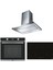 Inox Ankastre Set (Fdfpl 905 I Xs Ada Tipi Davlumbaz -Frsm 704 Ocak -Fsm 86 H Xs Fırın) 1