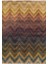 Zelenogorsk Gold Zikzak Polyester Dijital Baskı Halı 1