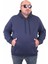 Büyük Beden Erkek Basic Sweat Kapüşonlu 11700 Indıgo 2