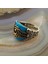 Turkuaz Taşlı Ay Yıldız Erkek Yüzük 2