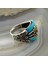 Turkuaz Taşlı Ay Yıldız Erkek Yüzük 3