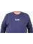 Erkek Büyük Beden Sıfır Yaka Sweat Hlsnk 23204 Indıgo 4
