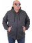 Büyük Beden Unisex Kapüşonlu 3ip Sweat 11701 Antrasit Melanj 1