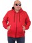 Büyük Beden Unisex Kapüşonlu 3ip Sweat 11701 Kırmızı 1