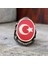 Kırmızı Mineli Ay Yıldız Işlemeli Erkek Yüzük 1