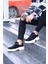 Siyah Süet Yüksek Taban Erkek Sneakers 5
