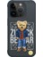 Iphone 15 Pro Uyumlu Kılıf Sevimli Ayıcık Zuckbear San Francisco Ipli Nakışlı 3D Boyutlu Polo Kumaş Yeni Moda 1