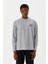 Erkek T-Shirt Uzun Kollu Gri M500226 2