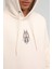 Kapüşonlu Ekru Slim Fit Hoodie 23FWM64046 2